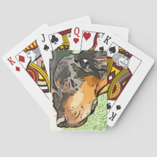 Cartoon Gordon Setter Spielkarten