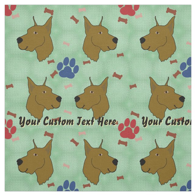 Cartoon Great Dane - Personalisiert Stoff (Muster)