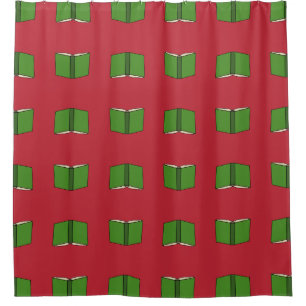 Cartoon Green Book Duschvorhang