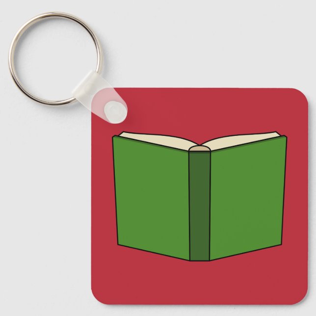 Cartoon Green Book Schlüsselanhänger (Vorderseite)