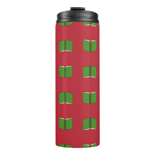 Cartoon Green Book Thermosbecher (Vorderseite)