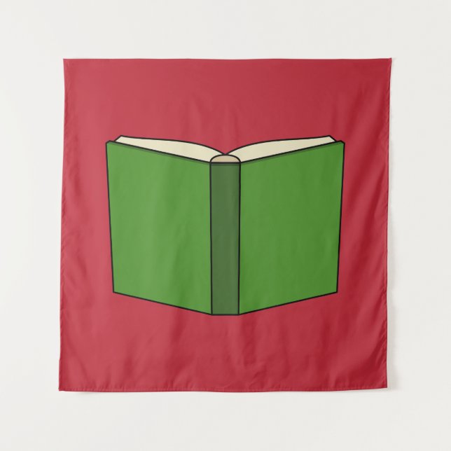 Cartoon Green Book Wandteppich (Vorderseite)
