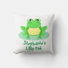 Cartoon Green Frosch Niedlich Kissen