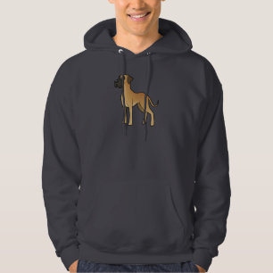 Cartoon-großer Däne Hoodie