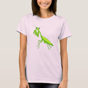 Cartoon Grün Gebet Mantis Unisex Adult Apparel T-Shirt
