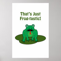 Cartoon-grüner Frosch Das ist nur Frosch-Tastik