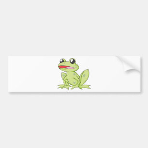 Cartoon-grüner Stier-Frosch Autoaufkleber