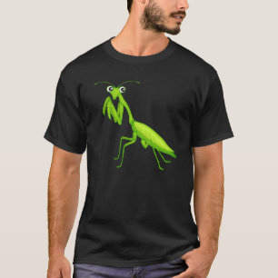 Cartoon Grünes Gebet Mantis Unisex Apparet T-Shirt