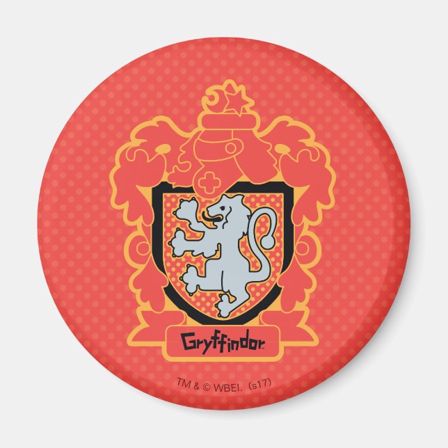 Cartoon Gryffindor Wappen Magnet (Vorne)