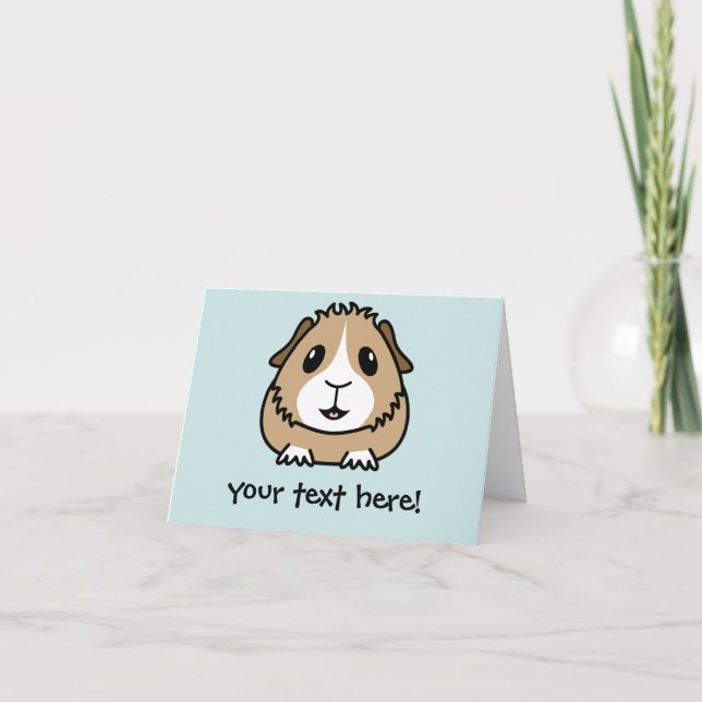 Cartoon Guinea Pig Greetings Card Karte (Vorderseite)