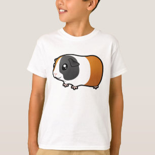 Cartoon Guinea Schwein (glatte Haare) T-Shirt