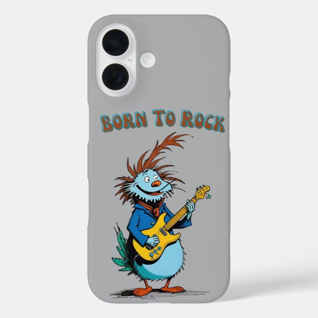 Cartoon Guitarist Phone Case (Rückseite)