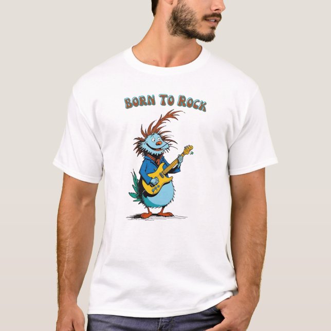 Cartoon Guitarist T - Shirt (Vorderseite)