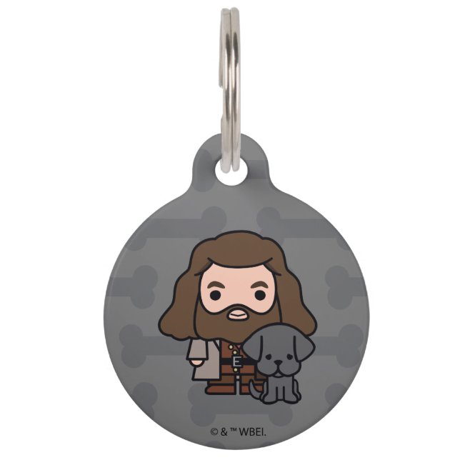 Cartoon Hagrid und Fang Character Art Haustiermarke (Vorderseite)