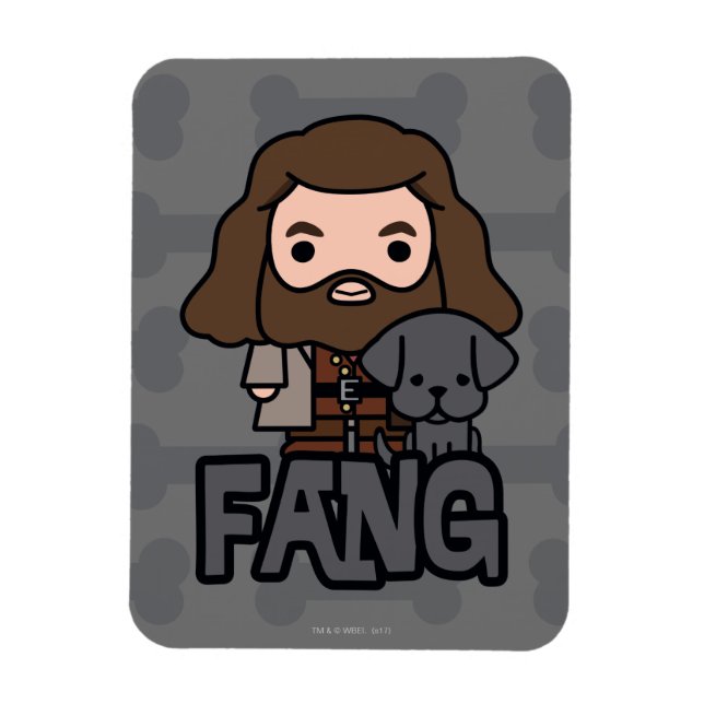 Cartoon Hagrid und Fang Character Art Magnet (Vertikal)
