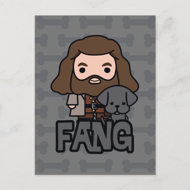 Cartoon Hagrid und Fang Character Art Postkarte (Vorderseite)