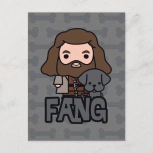 Cartoon Hagrid und Fang Character Art Postkarte