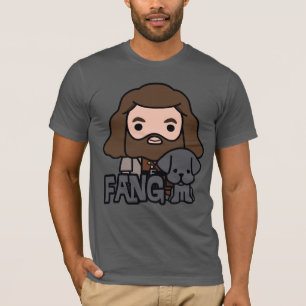 Cartoon Hagrid und Fang Character Art T-Shirt