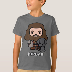 Cartoon-Hagrid- und Fang-Charakterkunst T-Shirt