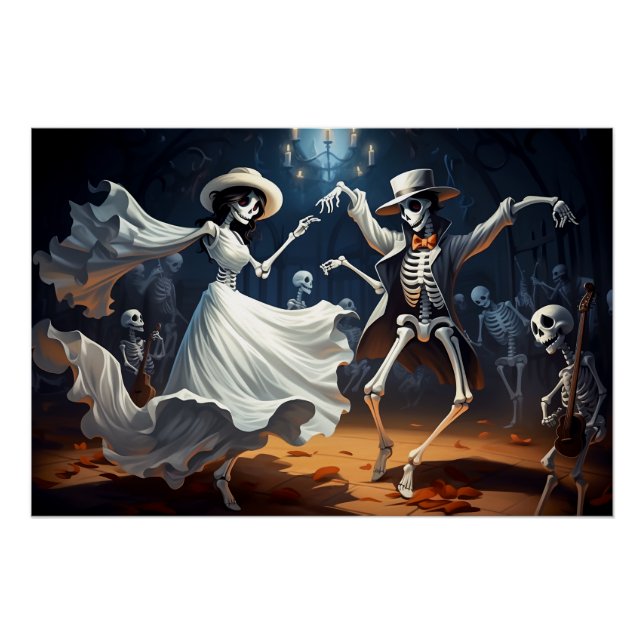 Cartoon Halloween Swing Dance Poster (Vorderseite)