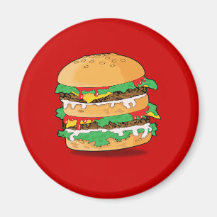 Cartoon Hamburger Magnet
