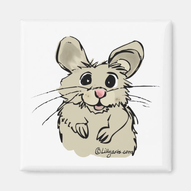 Cartoon Hamster Niedlich Custom Magnet (Vorne)