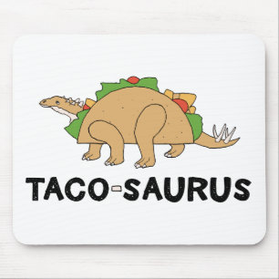 Cartoon Hand Drawn Taco Dinosaur Tacosaurus Rex Mousepad