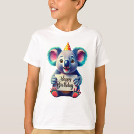 Cartoon Happy Birthday Koala Bären Illustration T-Shirt