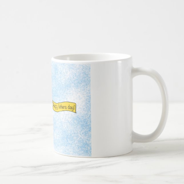Cartoon "Happy Vathers Day" Kaffeetasse (Rechts)