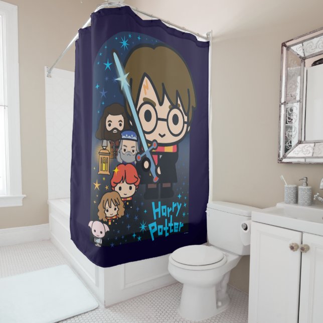 Cartoon Harry Potter Chamber of Secrets Graphic Duschvorhang (Beispiel)