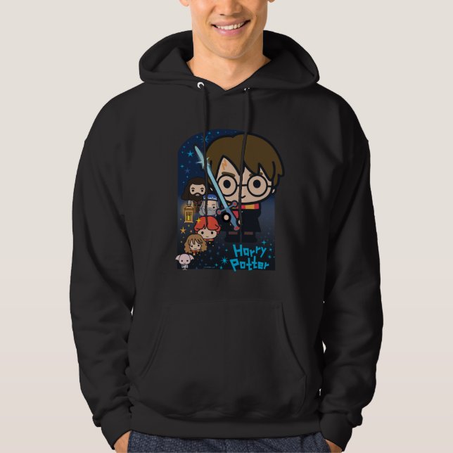 Cartoon Harry Potter Chamber of Secrets Graphic Hoodie (Vorderseite)