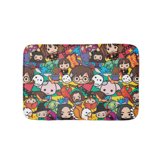 Cartoon Harry Potter Character Toss Pattern Badematte (Vorderseite)