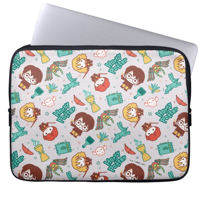 Cartoon HARRY POTTER™ Creations & Spells Pattern Laptopschutzhülle (Vorderseite)