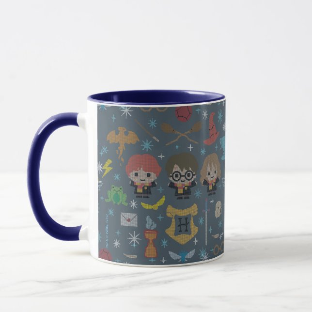 Cartoon Harry Potter Cross-Stitch Collage Tasse (Links)