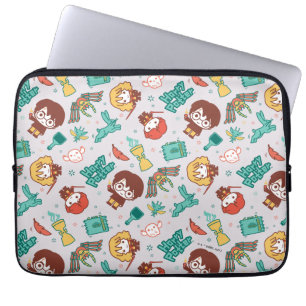 Cartoon HARRY POTTER™ Kreaturen & Zauber Muster Laptopschutzhülle
