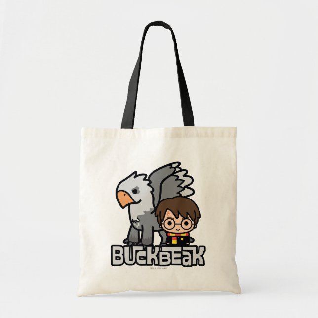 Cartoon Harry Potter und Buckbeak Tragetasche (Vorne)