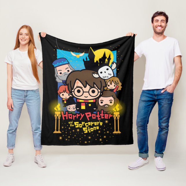 Cartoon Harry Potter und der Stein des Zauberers Fleecedecke (Beispiel)