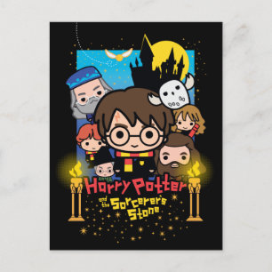 Cartoon Harry Potter und der Stein des Zauberers Postkarte