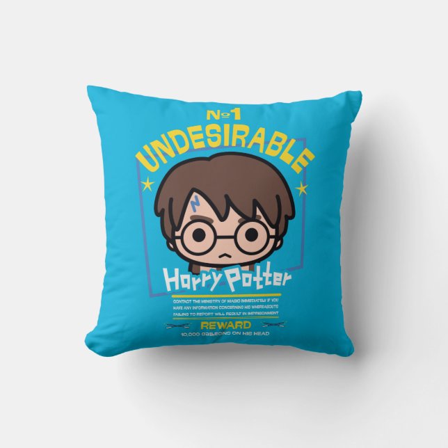 Cartoon Harry Potter Wollte Poster Graphic Kissen (Vorderseite)