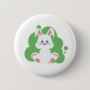 Cartoon-Hasen-Glanz Button