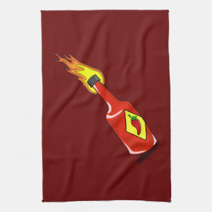 Cartoon-heiße Soße Küchentuch