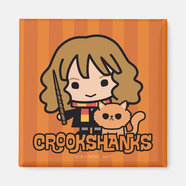 Cartoon Hermione und Crookshanks Magnet (Vorne)