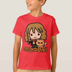 Cartoon Hermione und Crookshanks T-Shirt