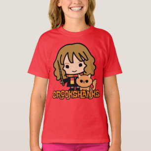 Cartoon-Hermione und Crookshanks T-Shirt