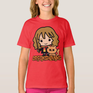 Cartoon Hermione und Crookshanks T-Shirt