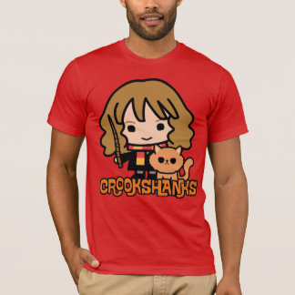 Cartoon Hermione und Crookshanks T-Shirt