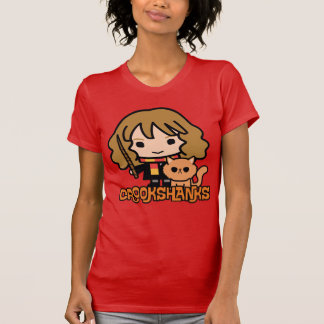 Cartoon Hermione und Crookshanks T-Shirt