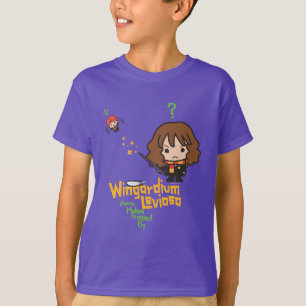Cartoon Hermione und Ron Wingardium Leviosa Zauber T-Shirt