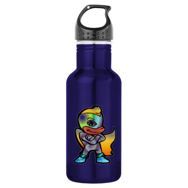 Cartoon Hero Trinkflasche (Vorderseite)