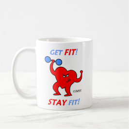 Cartoon Herz Fitness Trainer Aerobic Instructor Tasse